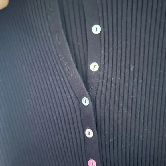 Lara Knit Womens 3/4 Sleeve Dress Black Size‎ L buttons in front - Picture 14 of 14